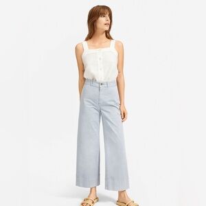 Everlane Lightweight Wide-Leg
Crop Chino Light Blue Grey Sz 4